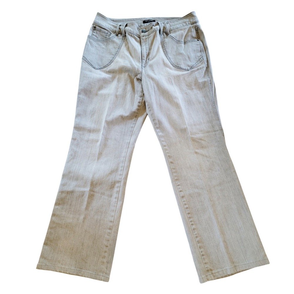 Nine West 16 Bootcut Hi‎ Rise Jeans Gray Denim Pants XL Pockets New